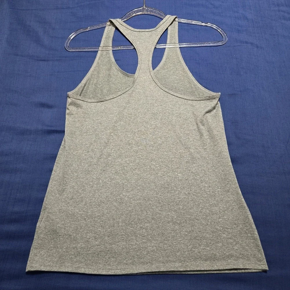 Nike Tank Top Womens M Gray Dri-FIT Scoop Neck Racerback Athletic Running Yoga